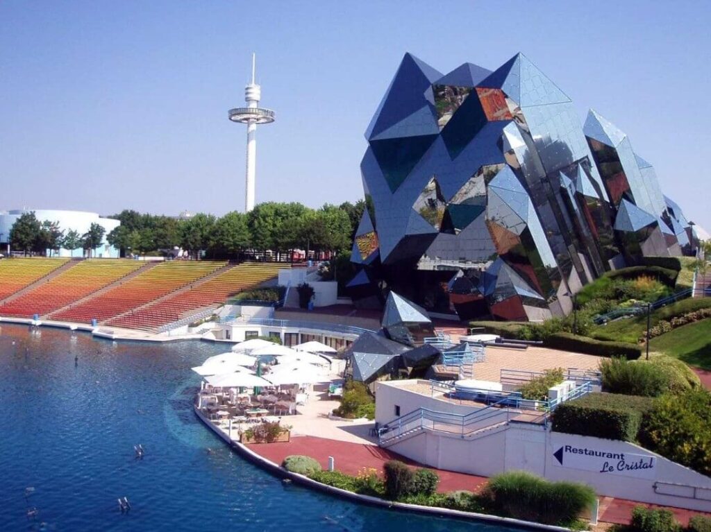 Aerial view of Futuroscope near Poitiers France