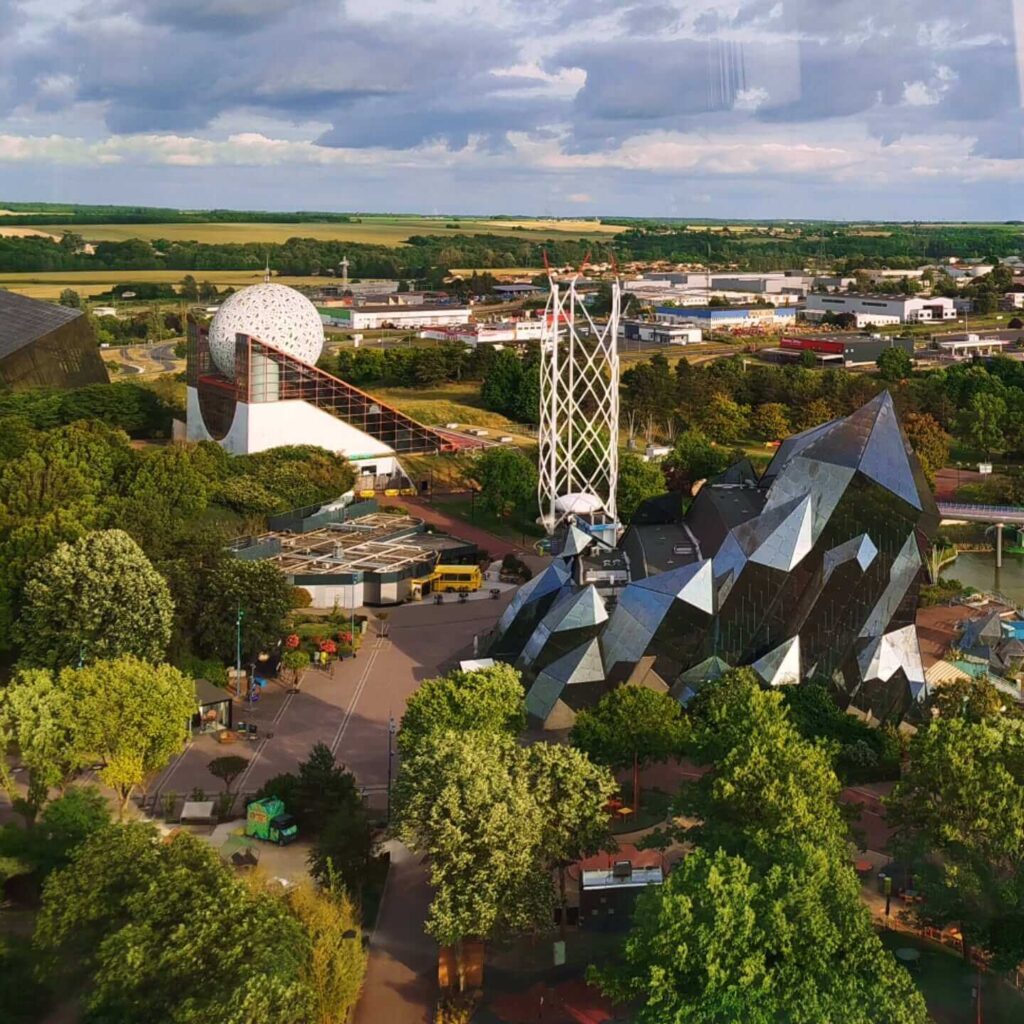 Modern futuristic architecture at Futuroscope France