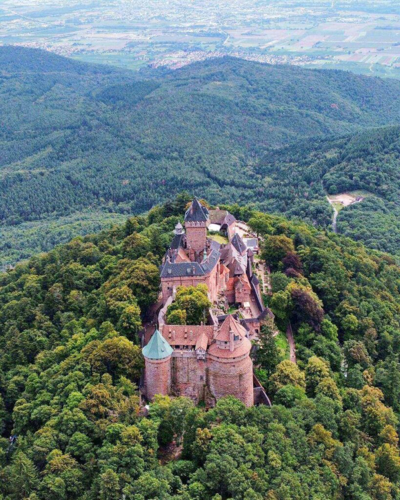 Château du Haut-Kœnigsbourg rising above the forests of Alsace
