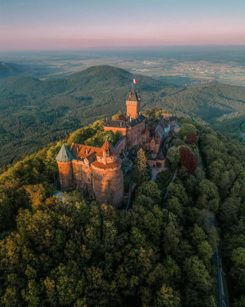 Rhine Valley landscape viewed from Château du Haut-Kœnigsbourg