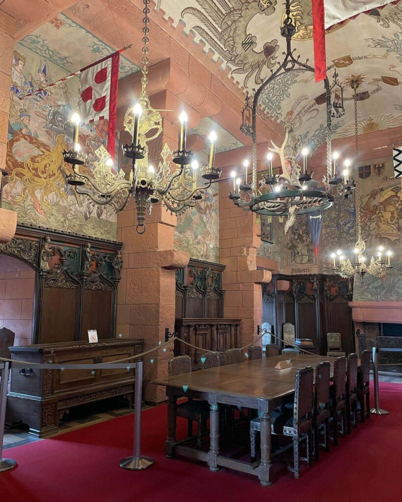 Wooden galleries inside Château du Haut-Kœnigsbourg fortress