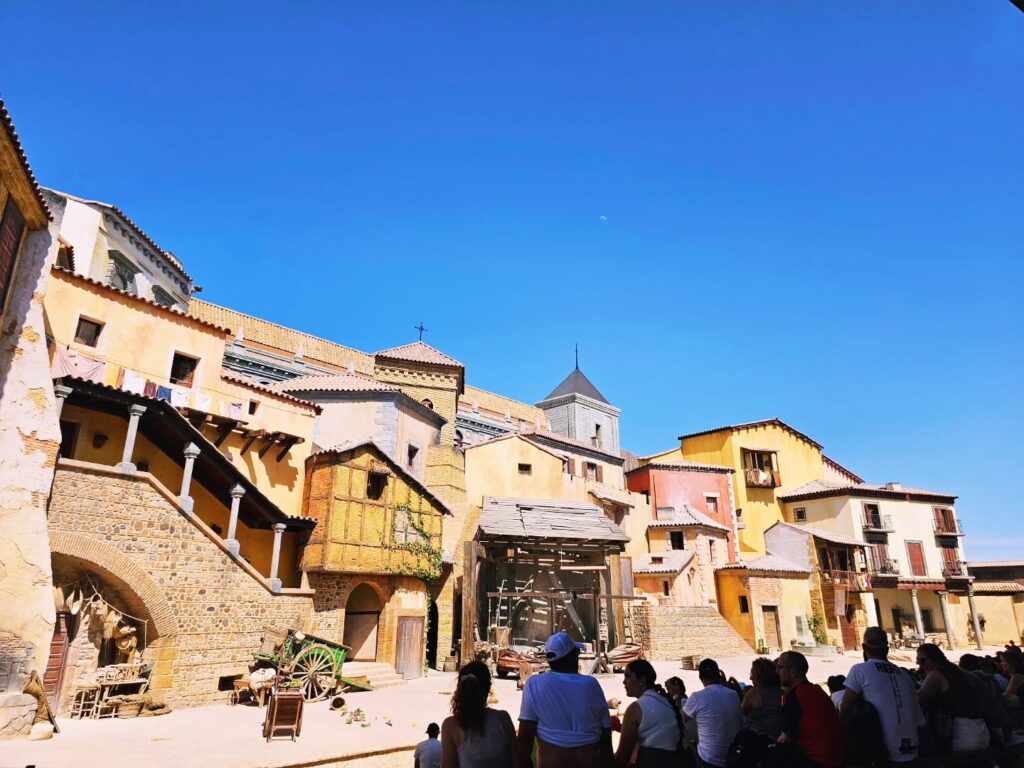 Visitors exploring the themed villages and pathways at Puy du Fou