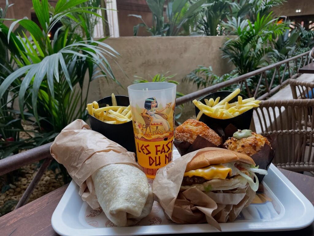 Visitors enjoying lunch at Parc Astérix