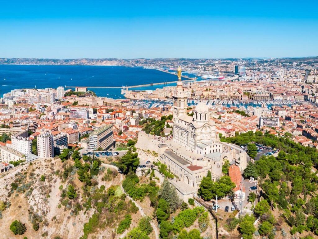 Marseille Old Port viewed from Notre Dame de la Garde
