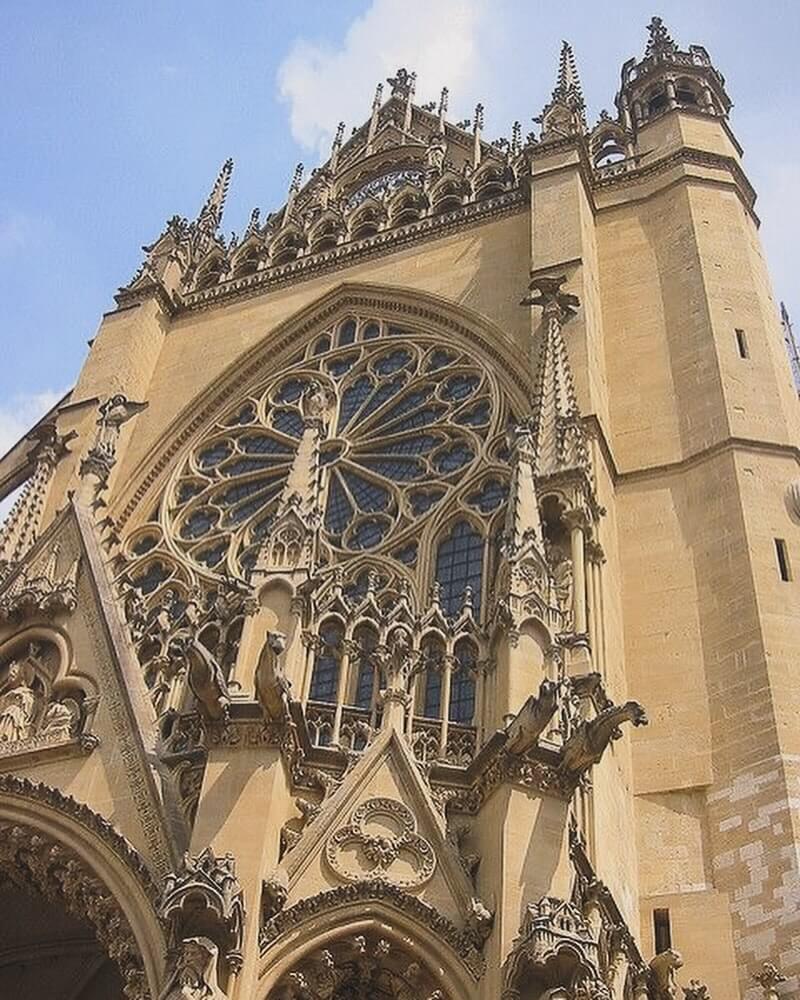 Flying buttresses and Gothic architecture of Metz Cathedral