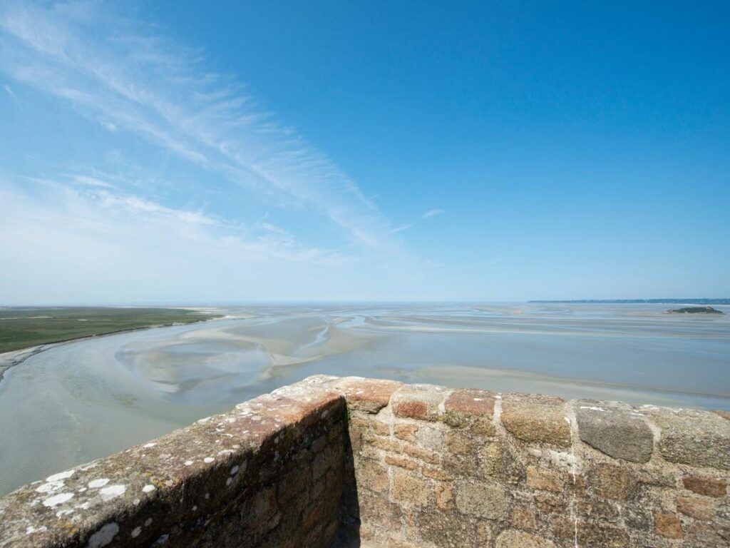View across the tidal flats from Mont Saint Michel