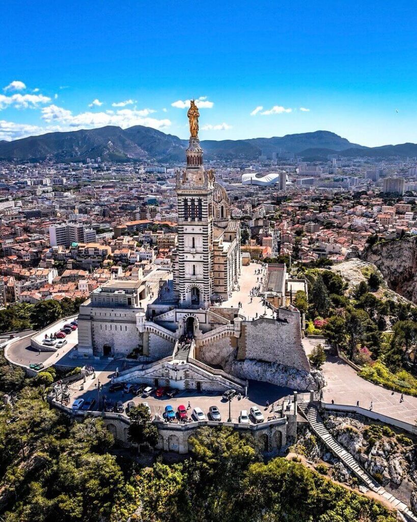 Panoramic view of Marseille from Notre Dame de la Garde