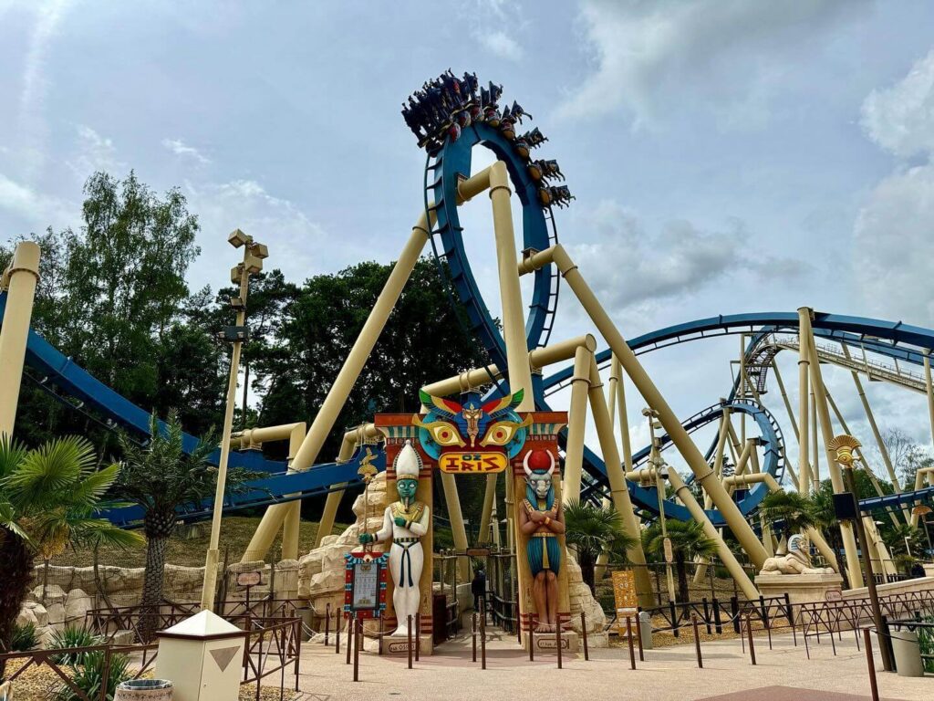 Scenic overview of Parc Astérix theme park in France