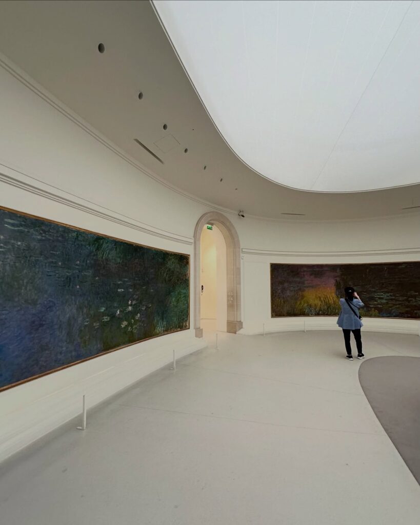 Peaceful panoramic view of Monet Water Lilies gallery