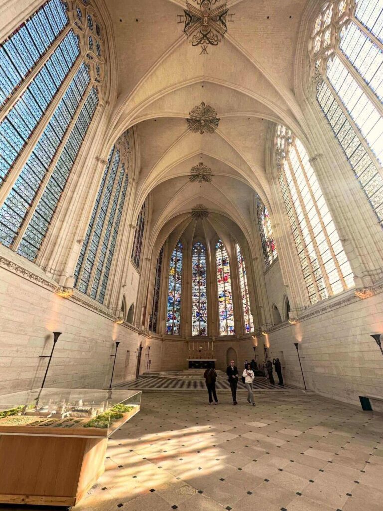 Entrance and security area outside Sainte-Chapelle in Paris