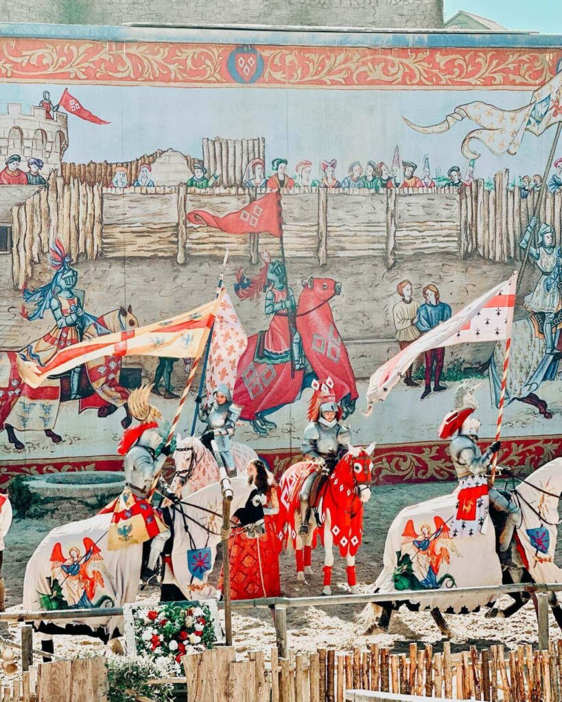 Horseback performance during Secret de la Lance at Puy du Fou