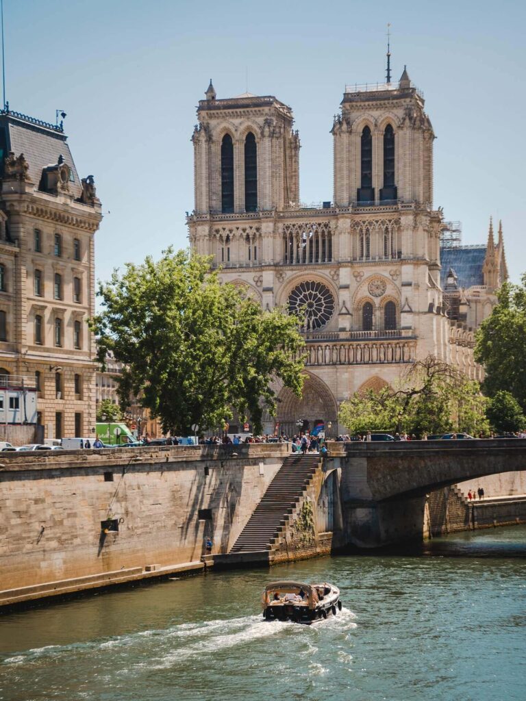 Walking along the Seine River in Paris