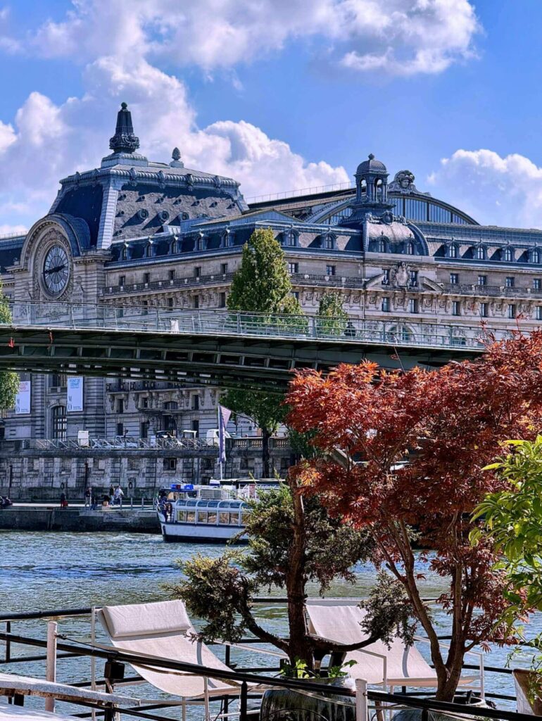 Spring view near Musée d'Orsay and the Seine River
