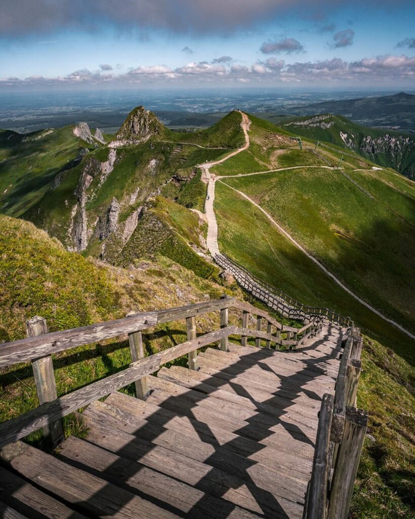 Walking trail near the summit of Puy de Dôme