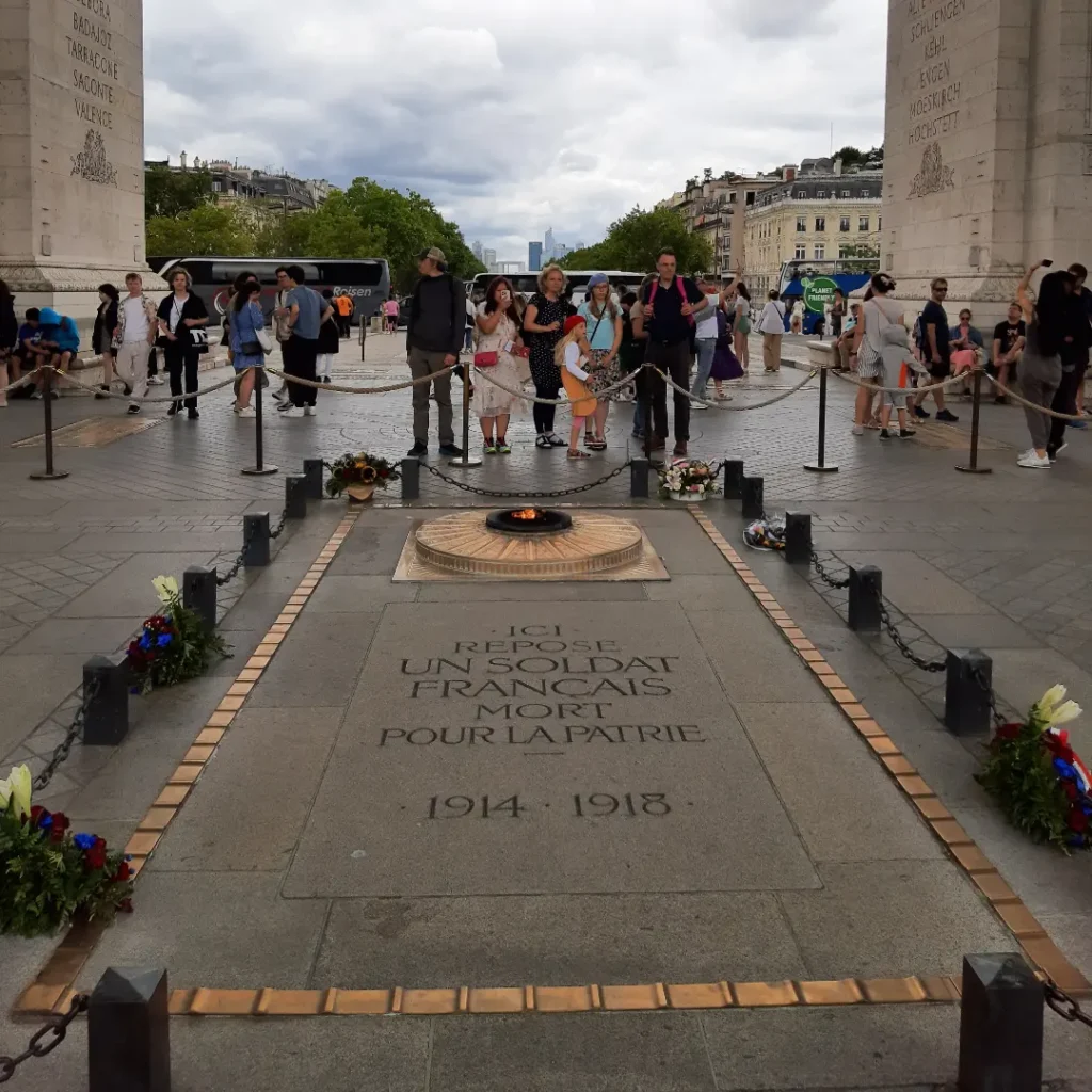 Tomb of the Unknown Soldier beneath the Arc de Triomphe