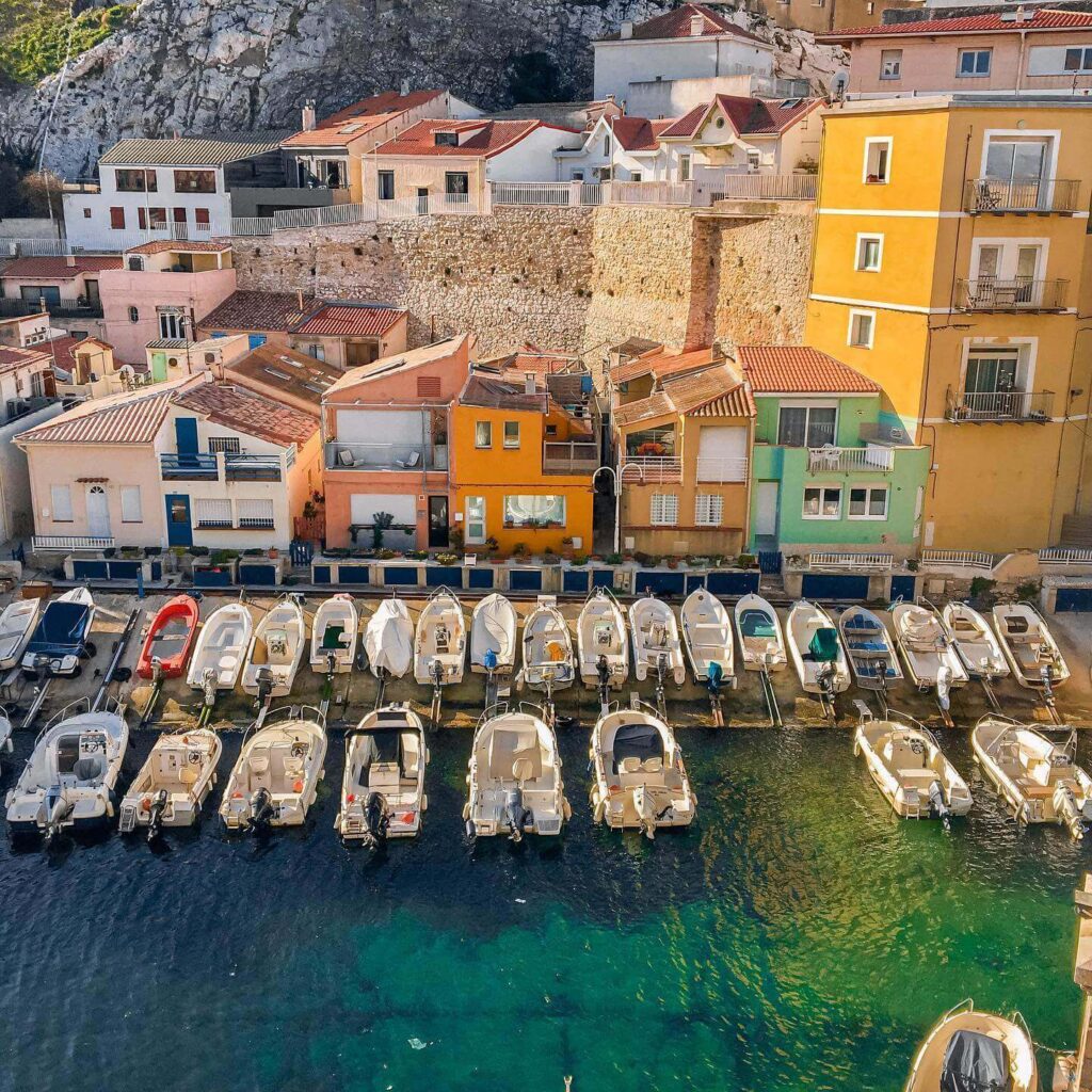 Fishing boats at Vallon des Auffes in Marseille