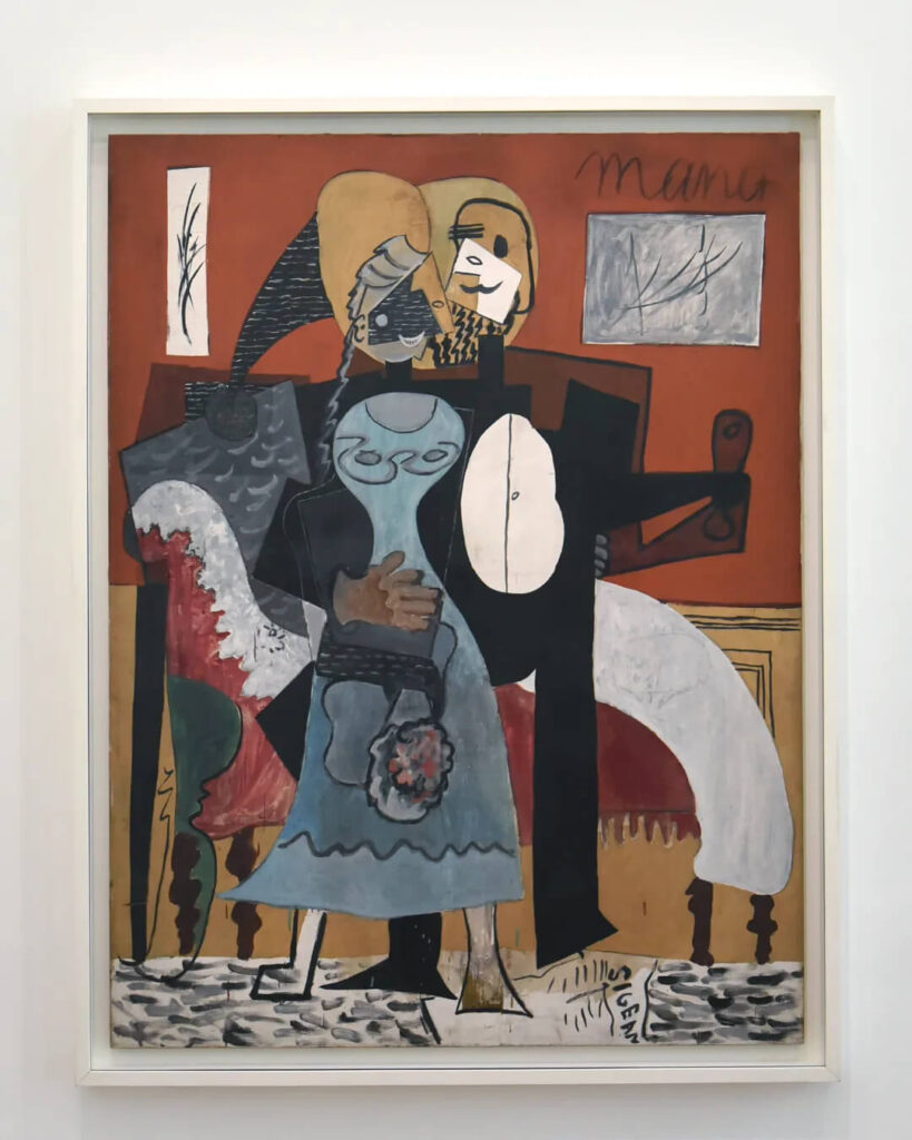 Visitor viewing Picasso artwork inside Musée Picasso Paris