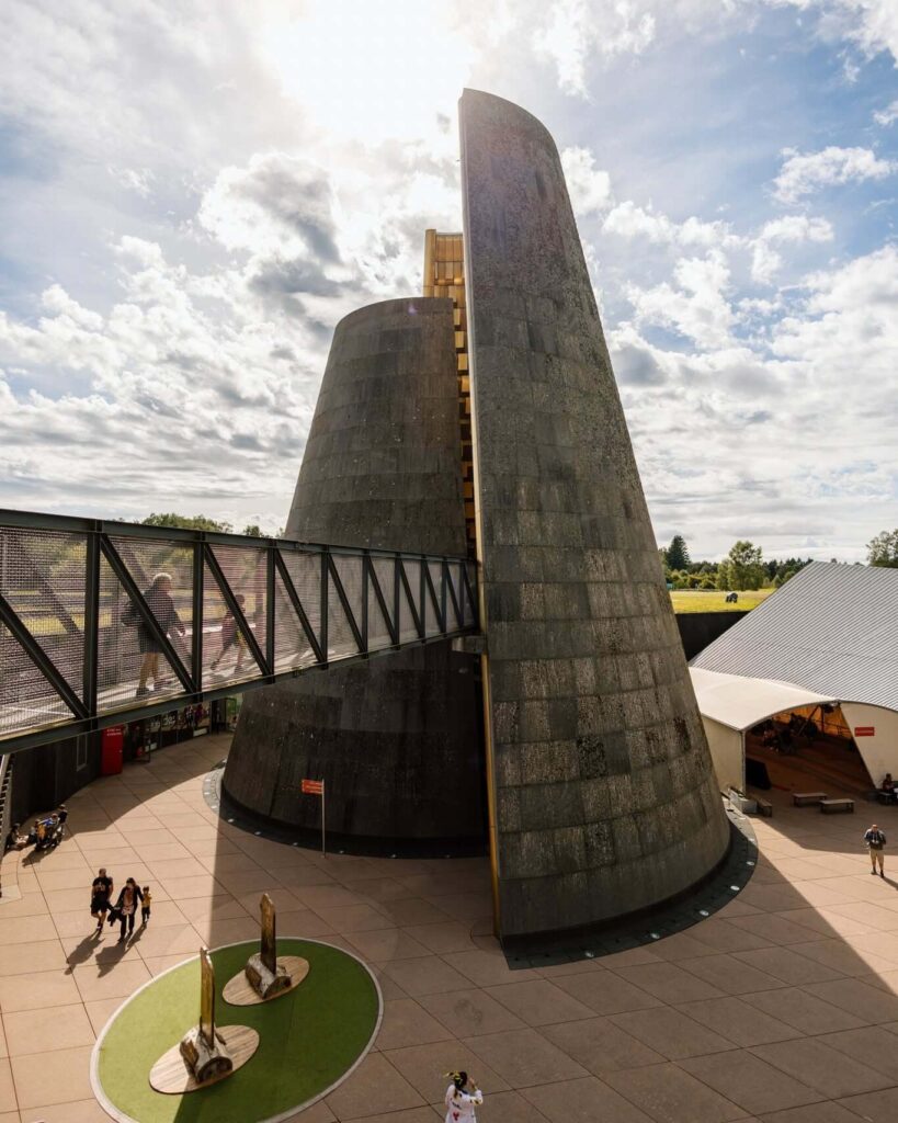 Entrance to Vulcania theme park in the Auvergne region of France