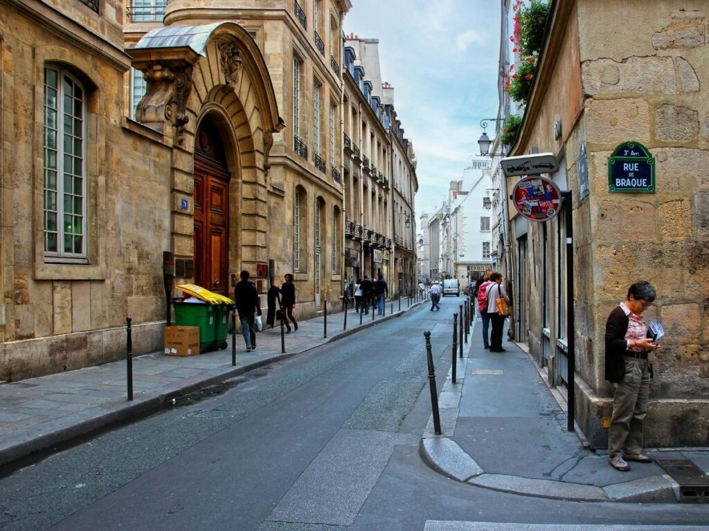Walking through Le Marais after visiting Musée Picasso Paris