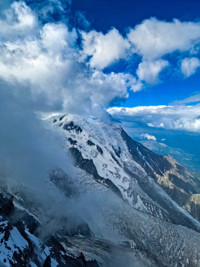 Visitors taking photos from the viewing platforms at Aiguille du Midi