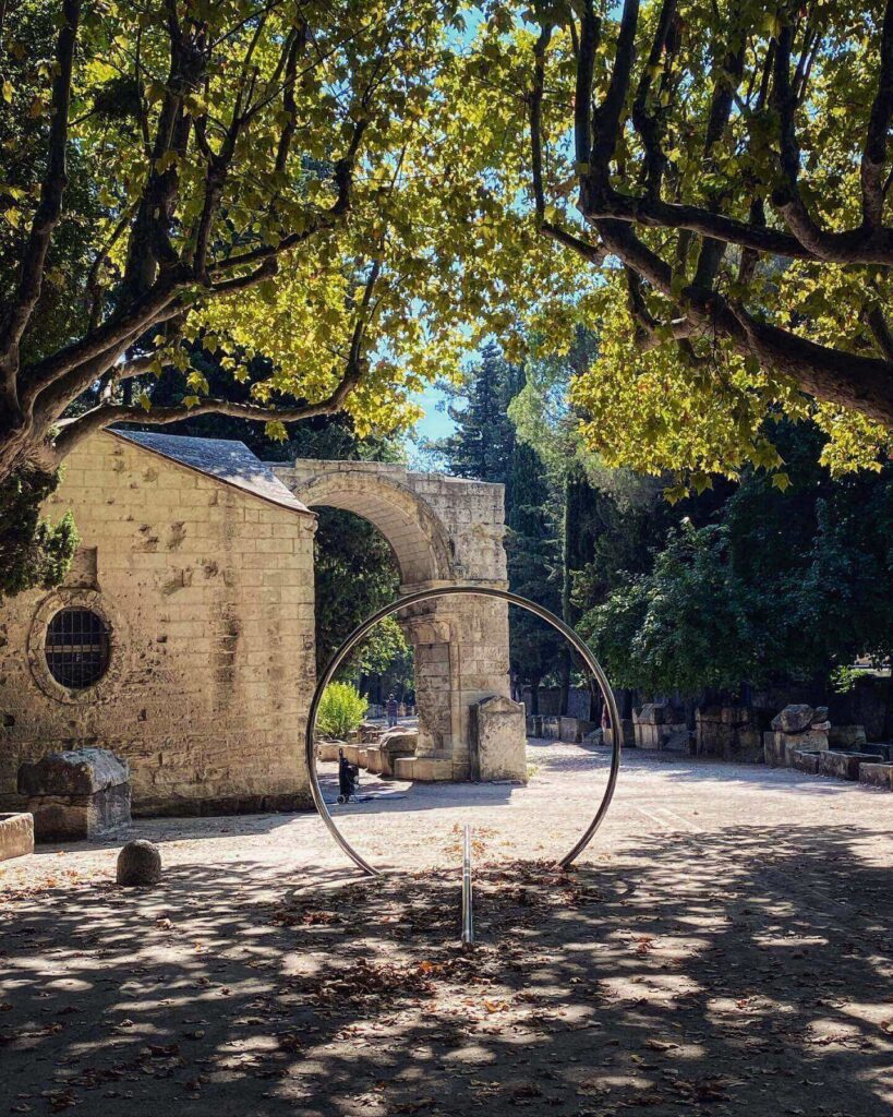 Alyscamps illuminated by soft Provençal light in Arles