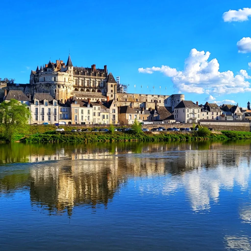 Château d'Amboise overlooking the historic town of Amboise in the Loire river