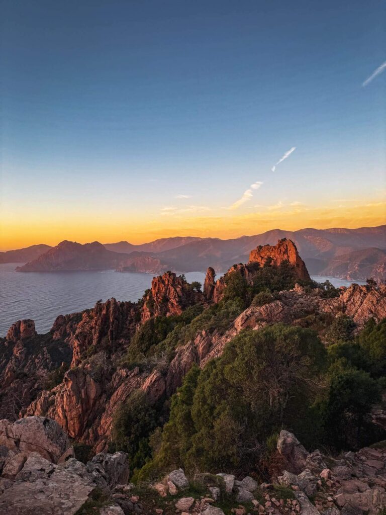 Unique rock formations sculpted by erosion in the Calanques de Piana