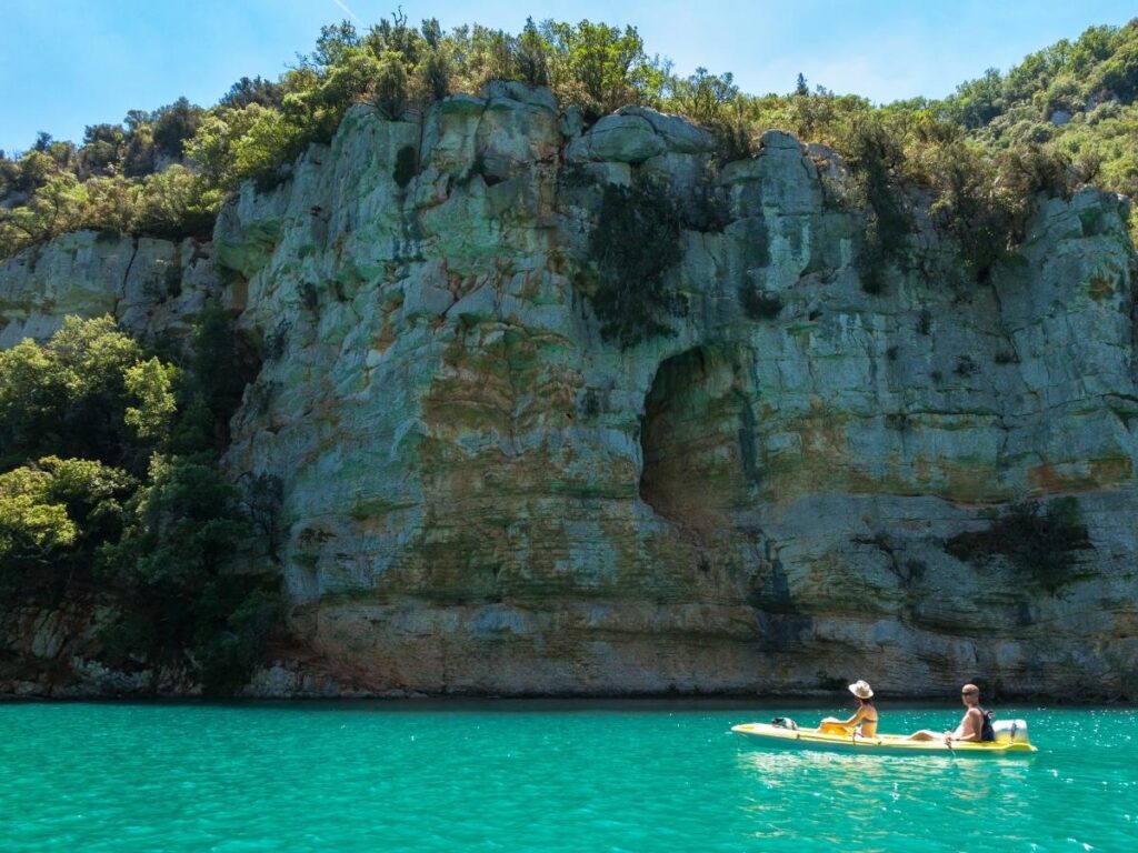 Canyoning adventure in Gorges du Verdon with natural pools and rock formations