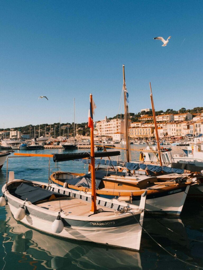 Colorful harbor in Cassis near Calanques National Park