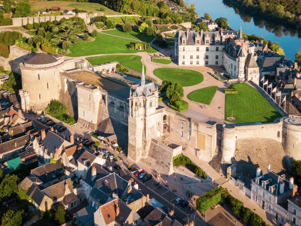 Château d'Amboise rising above the historic town of Amboise