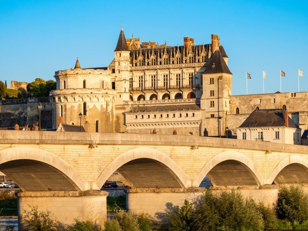 Autumn colors surrounding Château d'Amboise in the Loire Valley