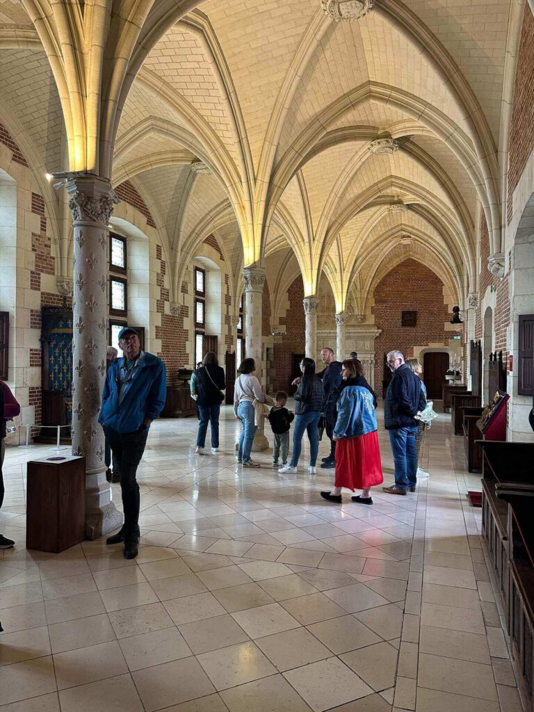 Great Hall at Château d'Amboise showcasing Renaissance architecture