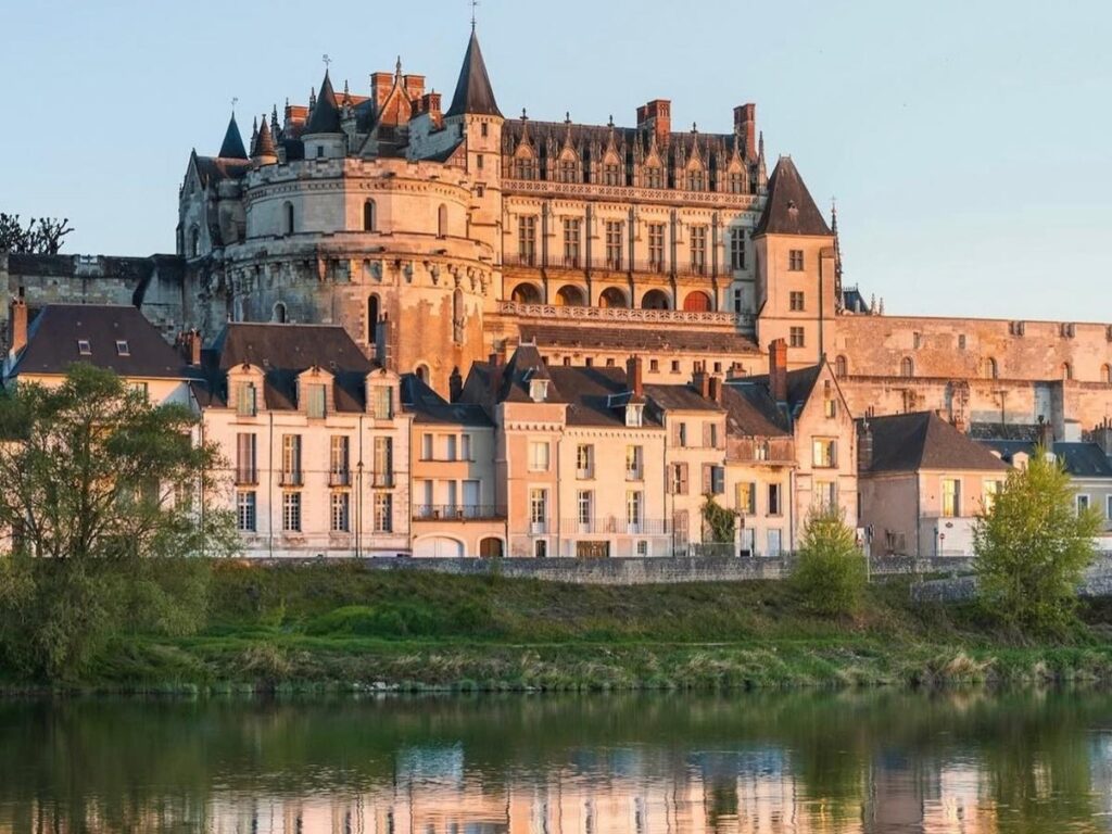 Château d'Amboise overlooking the Loire River and the town of Amboise