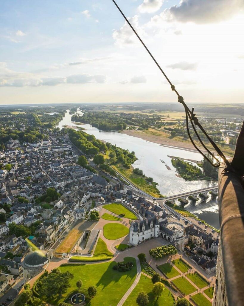 Panoramic view of the Loire Valley from Château d'Amboise terraces