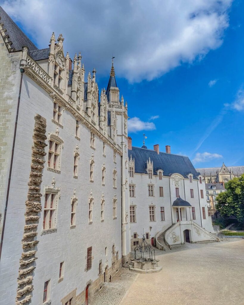 Restored Renaissance courtyard at Château des ducs de Bretagne in Nantes
