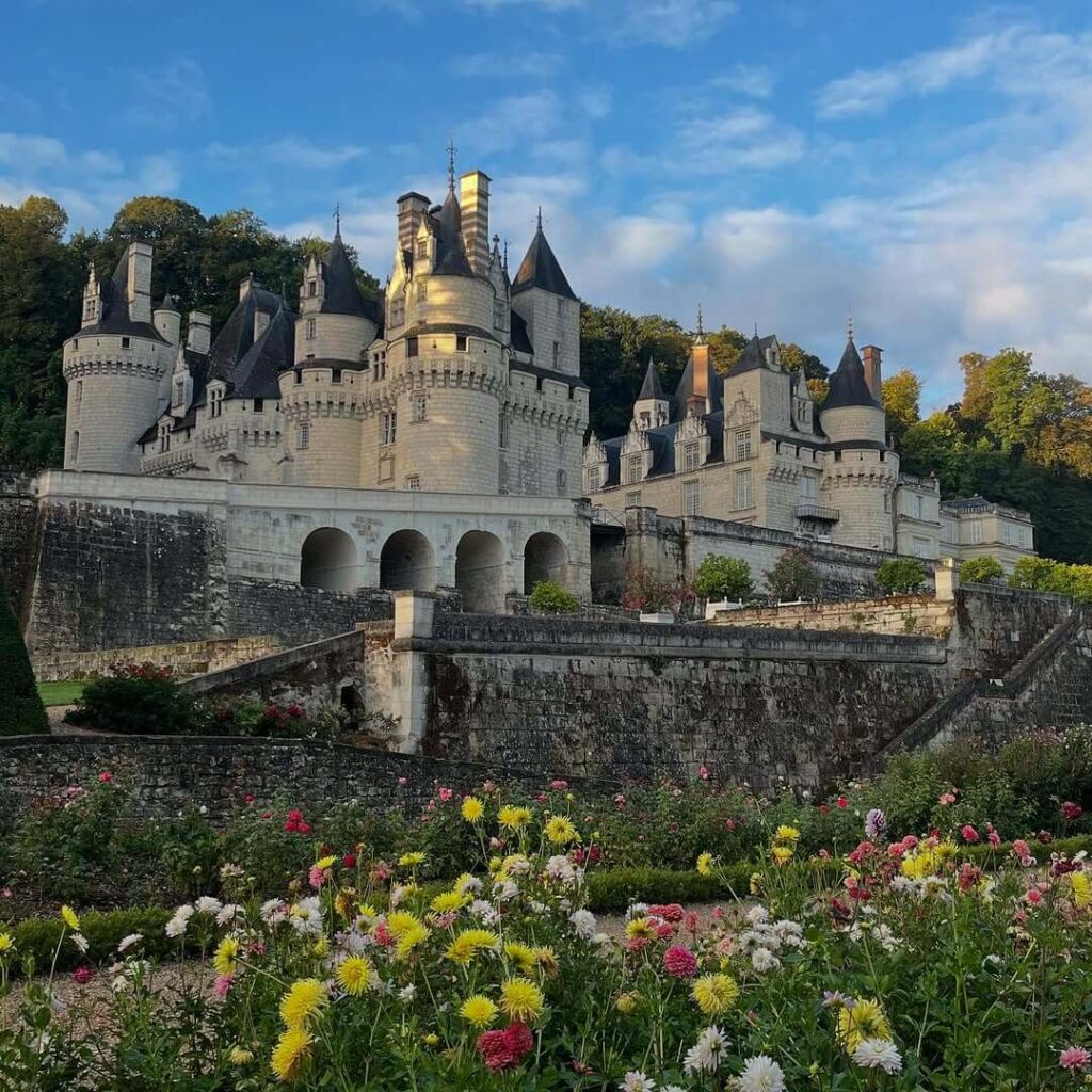 Exterior view of Château d'Ussé with its fairy-tale towers and turrets