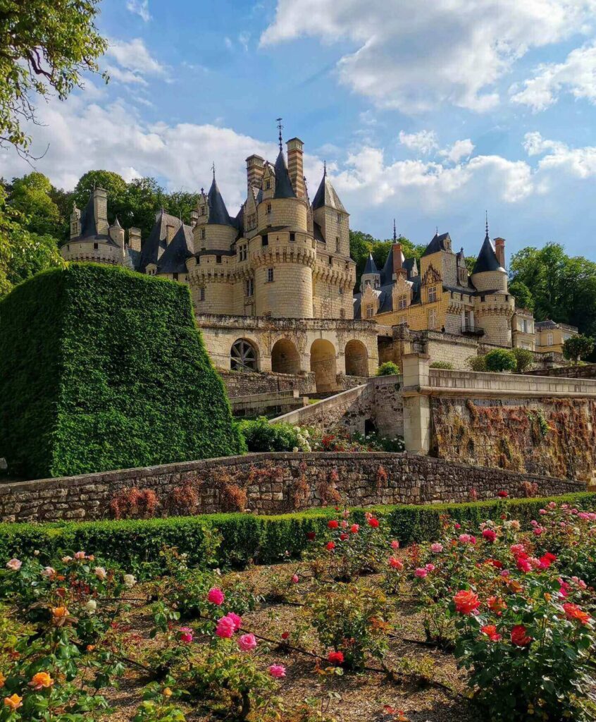 Formal gardens at Château d'Ussé designed by André Le Nôtre