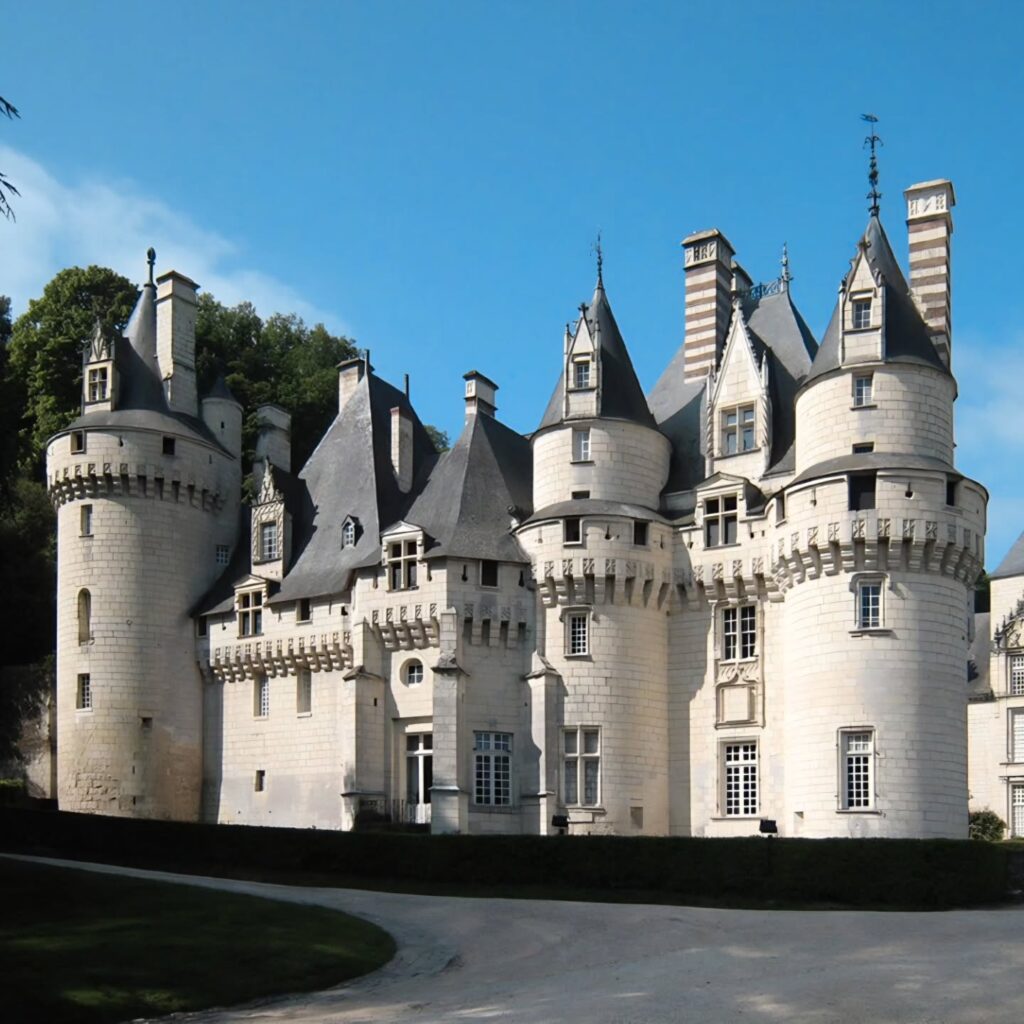 Medieval defensive features visible at Château d'Ussé in the Loire Valley
