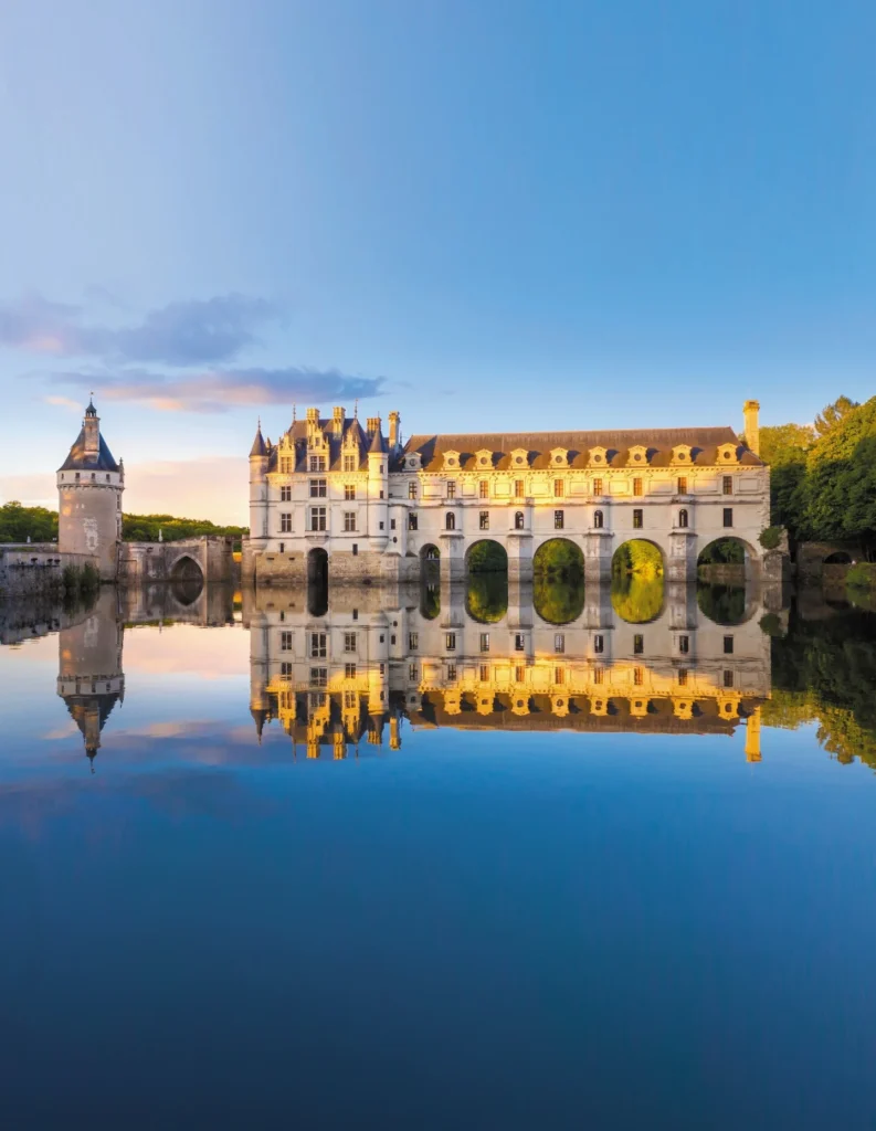 Château de Chenonceau's famous gallery stretching across the River Cher