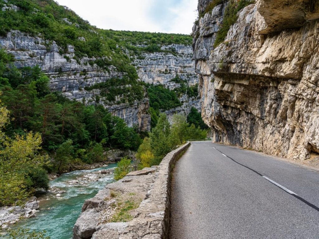Scenic drive from Nice to Gorges du Verdon through the French countryside