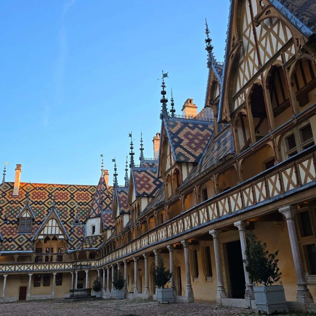 Historic Great Hall of the Poor inside Hospices de Beaune