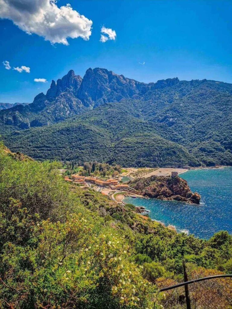 Coastline of the Gulf of Porto near the Calanques de Piana in Corsica
