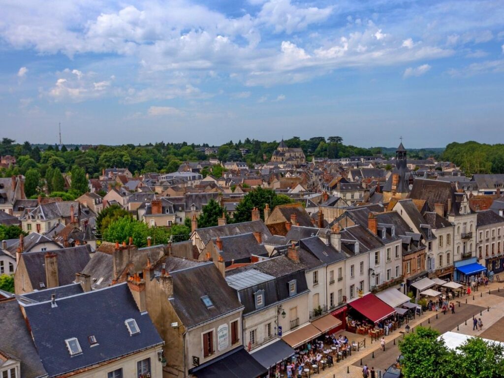 Panoramic Loire Valley views from Château d'Amboise terraces