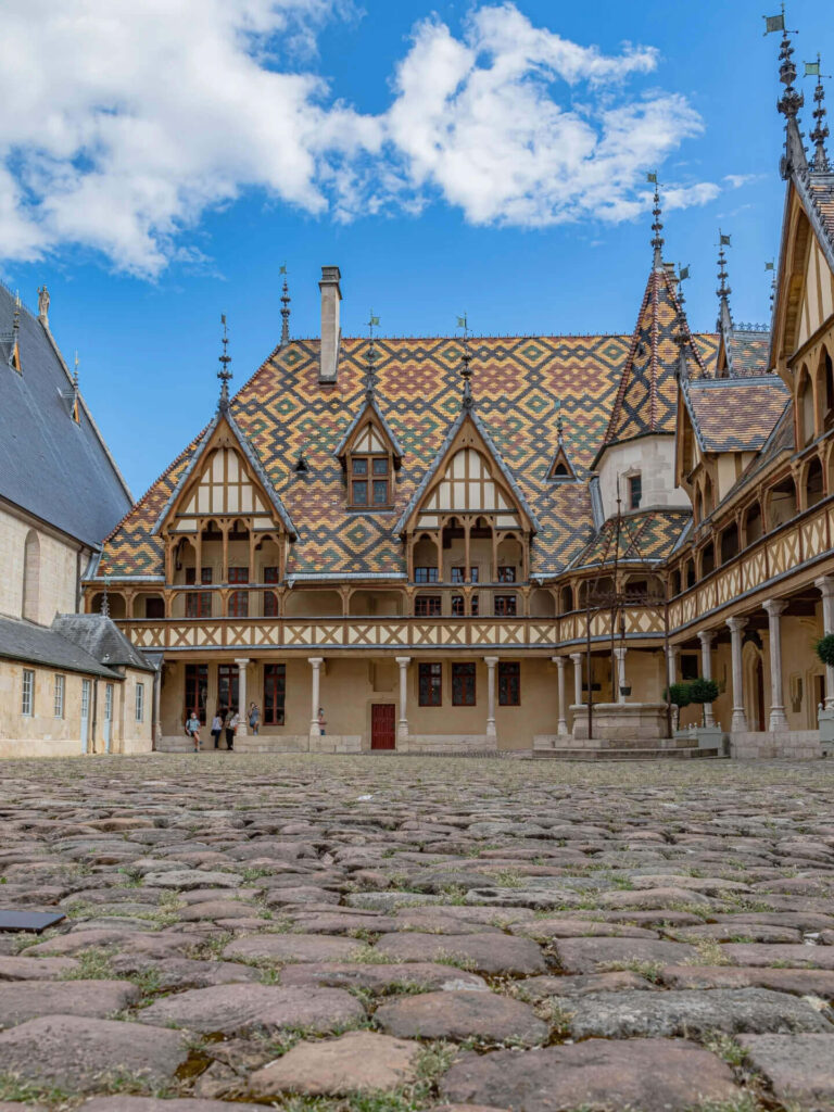 Historic Hospices de Beaune founded in 1443 in Burgundy, France