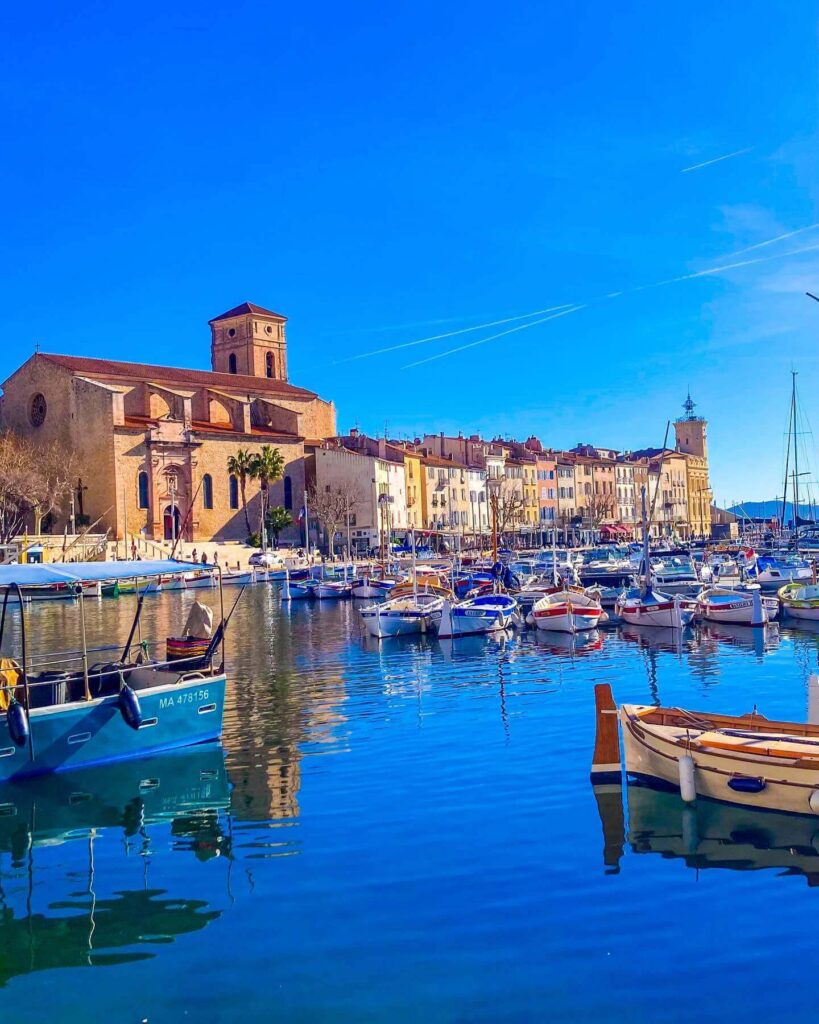 Harbor and waterfront promenade in La Ciotat
