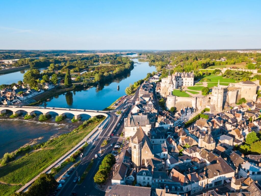 Loire River promenade with views of Château d'Amboise and the town