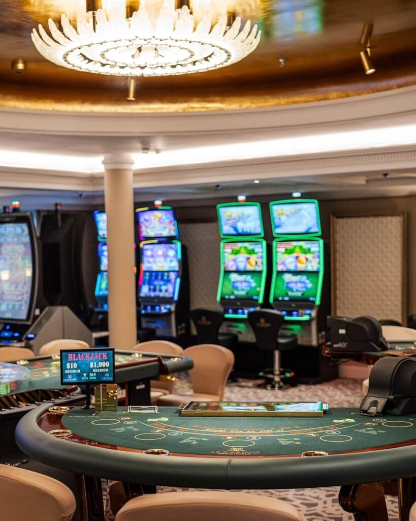 Historic interior of Monte Carlo Casino with ornate architecture