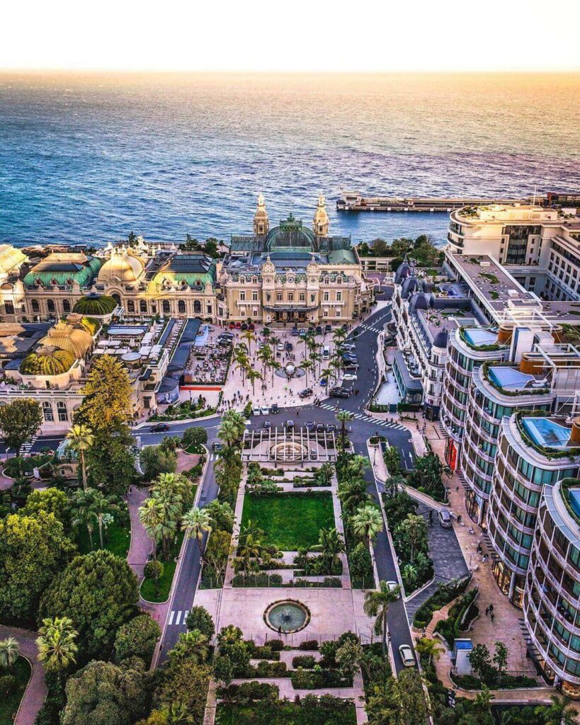Visitors exploring the streets around Monte Carlo Casino