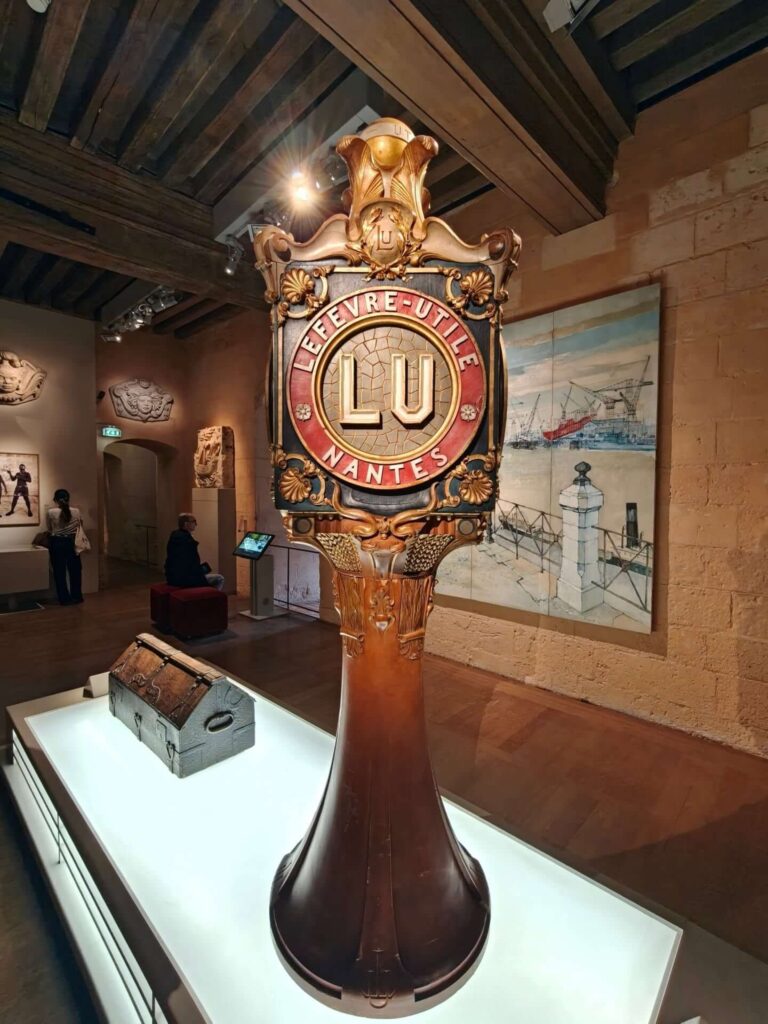 Exhibition gallery inside the Nantes History Museum at Château des ducs de Bretagne