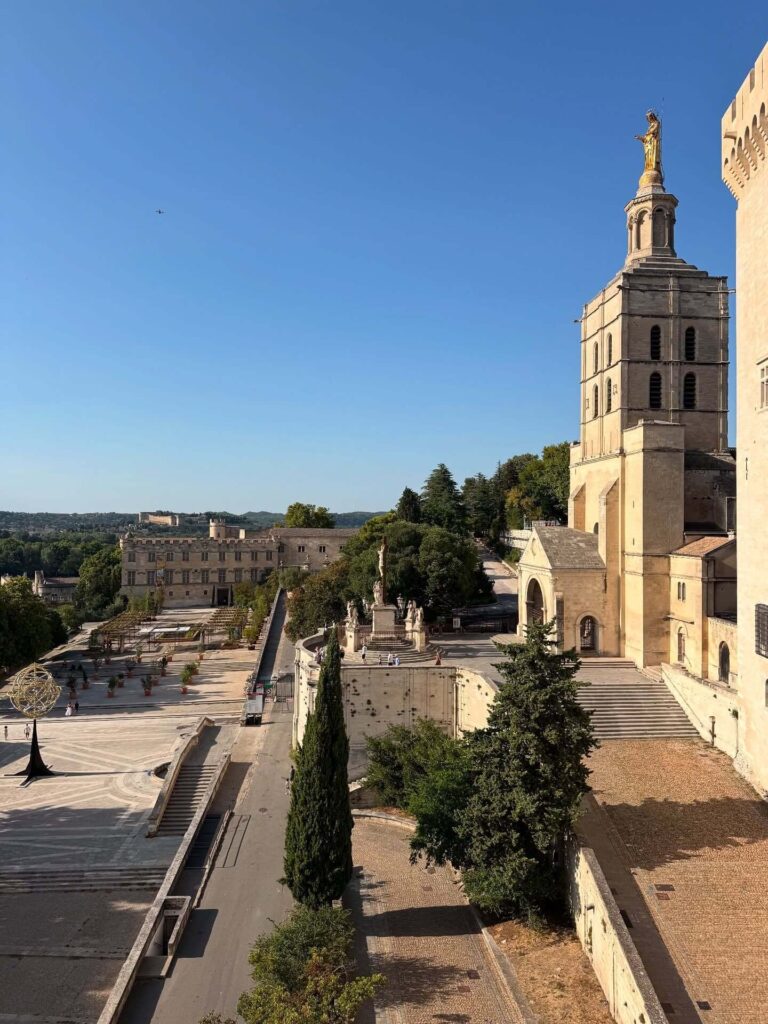 Palais des Papes during spring in Avignon, France